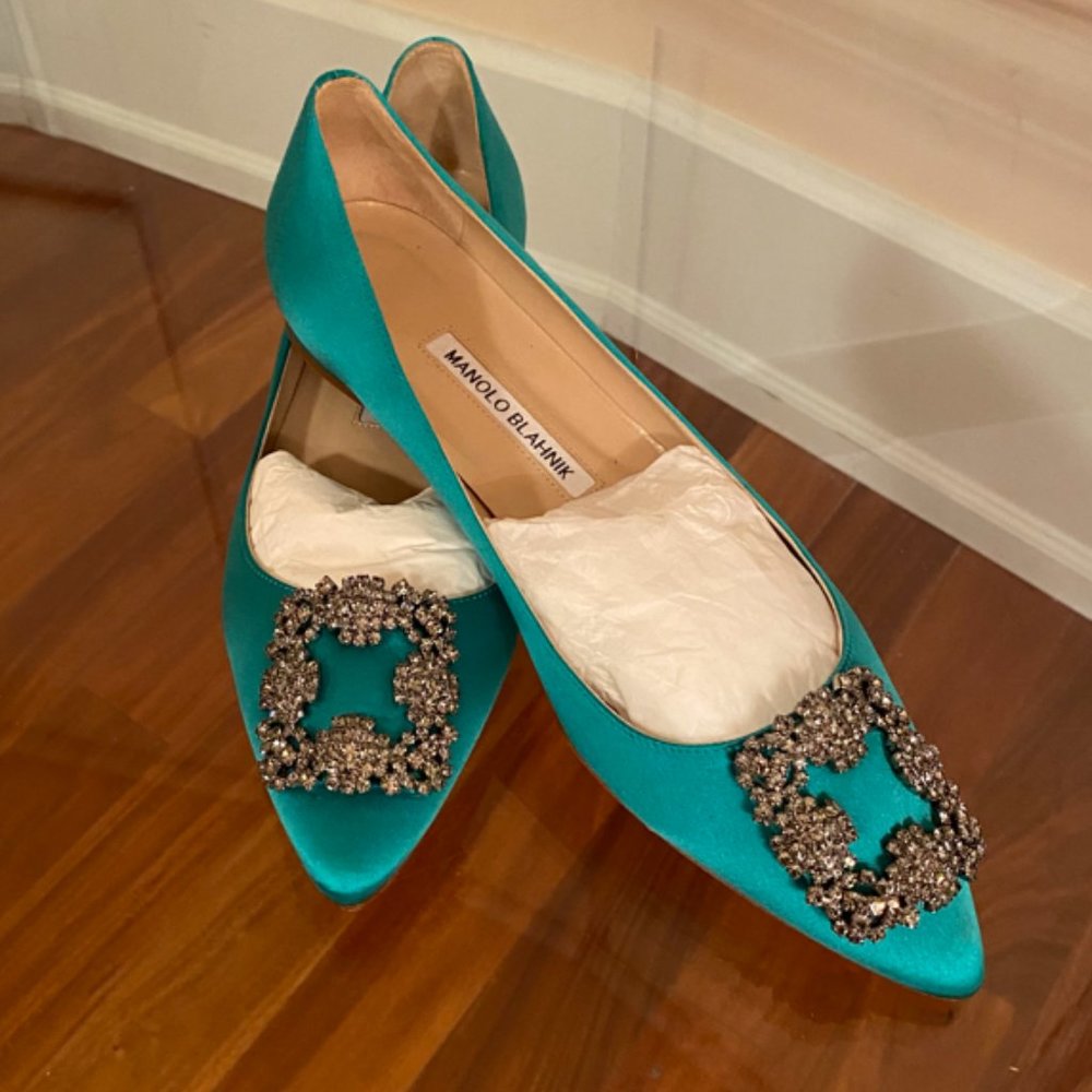 Pre-loved Manolo Blahnik Green Heels